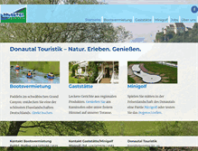 Tablet Screenshot of donautal-touristik.de